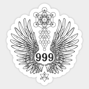 Angel Number 999 Sacred Geometry Sticker